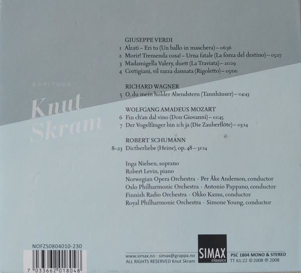 télécharger l'album Knut Skram, Giuseppe Verdi, Richard Wagner, Wolfgang Amadeus Mozart, Robert Schumann - Concert Recordings