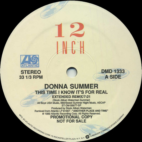 Donna Summer - This Time I Know It's For Real | Releases | Discogs