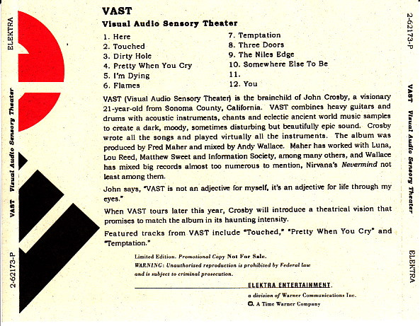 VAST – Visual Audio Sensory Theater (1998, CD) - Discogs