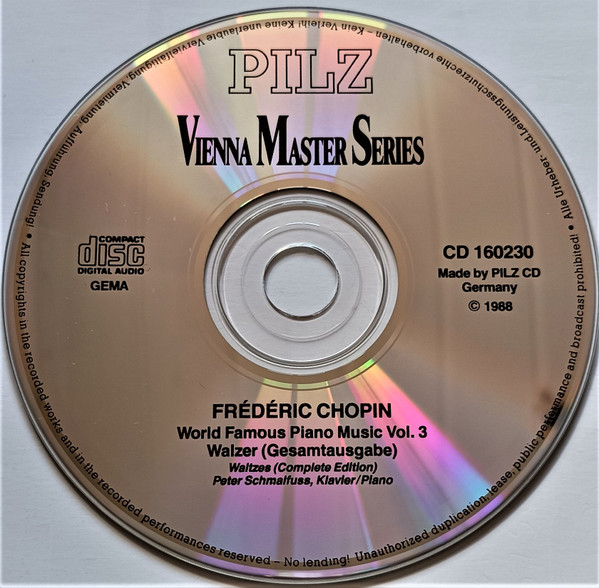 Chopin - Peter Schmalfuss – World Famous Piano Music, Vol. 3