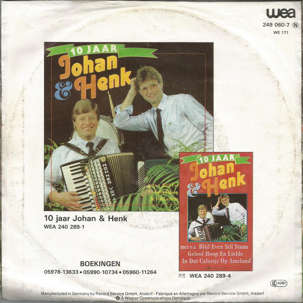 lataa albumi Johan & Henk - Oh Rosalie Ik Denk Vaak Terug