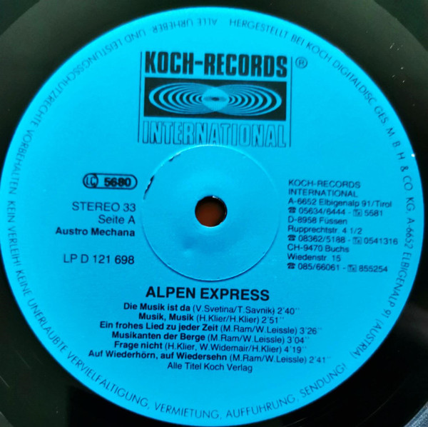 descargar álbum Alpen Express - Die Musik Ist Da