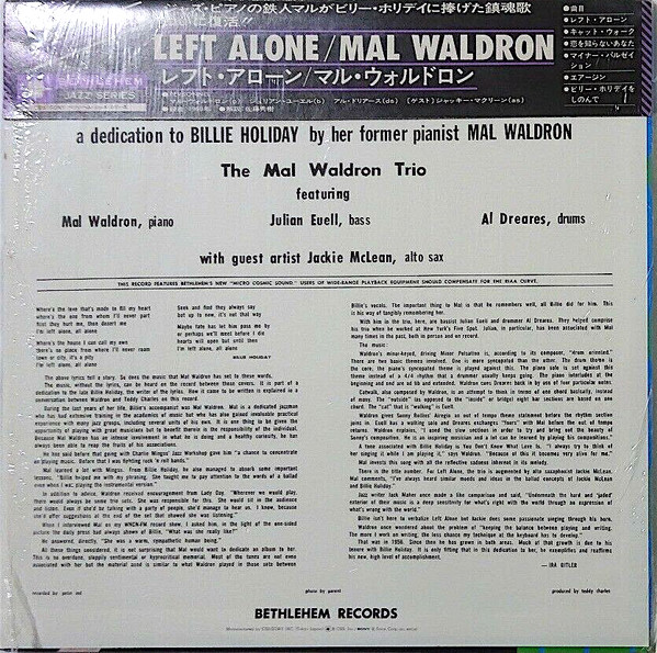 last ned album Mal Waldron - Left Alone Plays Moods Of Billie Holiday