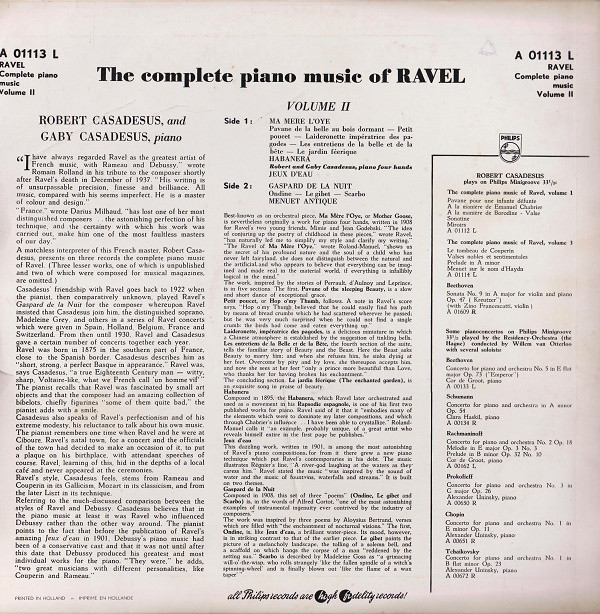 ladda ner album Ravel Robert And Gaby Casadesus - The Complete Piano Music Of Ravel Volume 2