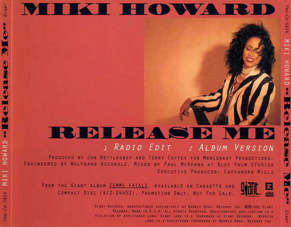 Miki Howard – Release Me (1992, CD) - Discogs