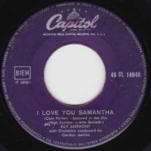 Ray Anthony - I Love You Samantha album cover