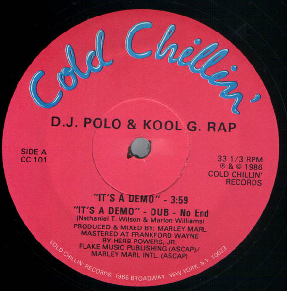 D.J. Polo & Kool G. Rap – It's A Demo (1986, Vinyl) - Discogs