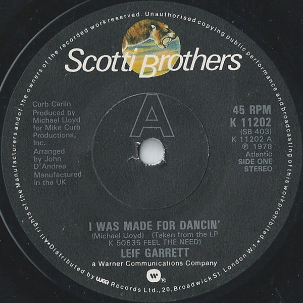 Leif Garrett – I Was Made For Dancin' (1978, Company Sleeve, Vinyl