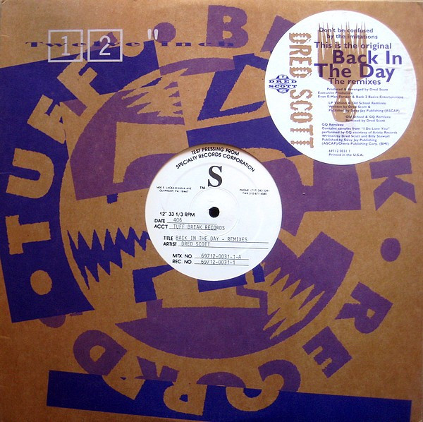 Dred Scott – Back In The Day - Remixes (1994, Vinyl) - Discogs