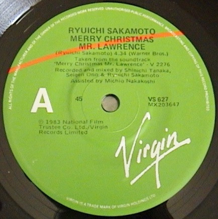 Ryuichi Sakamoto – Merry Christmas Mr. Lawrence (1983, Solid