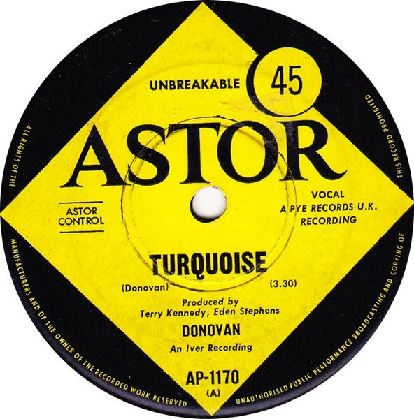 Donovan – Turquoise (1965, 4-Prong Push-Out Centre, Vinyl) - Discogs