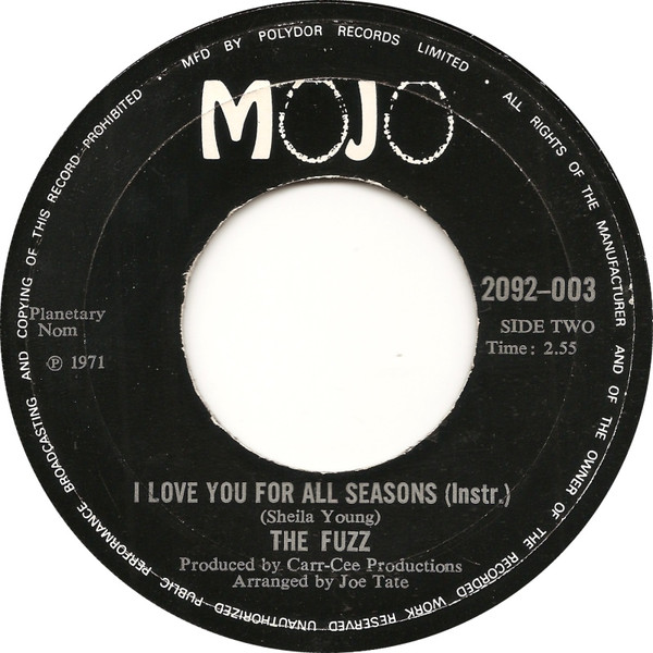 The Fuzz – I Love You For All Seasons (1971, Vinyl) - Discogs