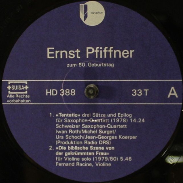last ned album Ernst Pfiffner - Capriccio Notturno Die Biblische Szene Von Der Gekrümmten Frau Trois Impromptus Tentatio