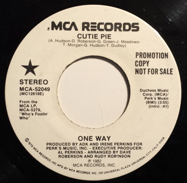 One Way – Cutie Pie (1982, Vinyl) - Discogs