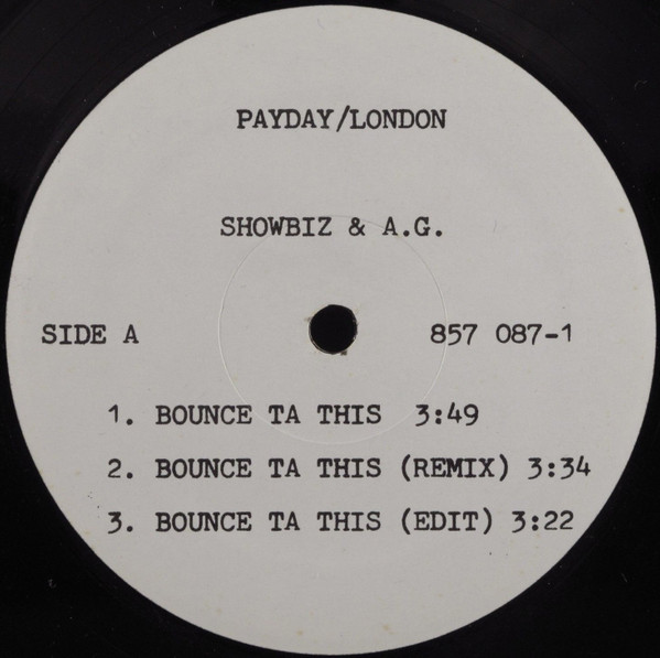 Showbiz & A.G. – Bounce Ta This (1993, Vinyl) - Discogs
