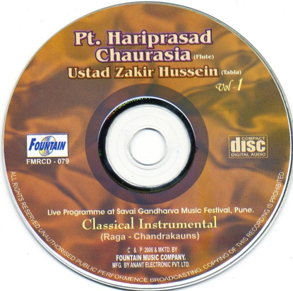 descargar álbum Pt Hariprasad Chaurasia & Ustad Zakir Hussein - Classical Instrumental Vol 1 Raga Chandrakauns