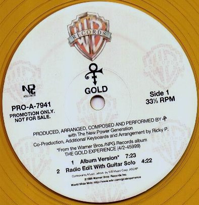 The Artist (Formerly Known As Prince) – Gold (1995, Gold, Vinyl