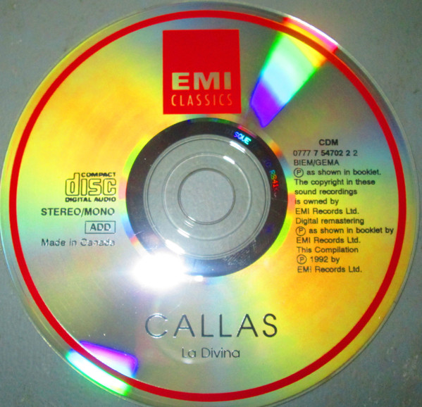 Callas - La Divina | EMI Classics (CDC 54702) - 2