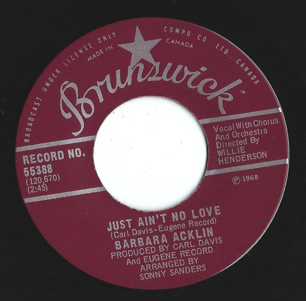 Barbara Acklin – Just Ain't No Love (1969, Vinyl) - Discogs