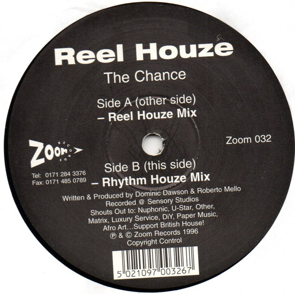 Reel Houze – The Chance - DJD's Limited Edition Dub Plate (1997, Orange,  Vinyl) - Discogs