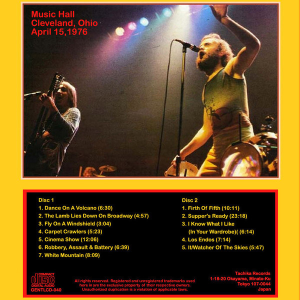 baixar álbum Genesis - Live In Cleveland 1976