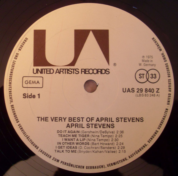 ladda ner album April Stevens - The Very Best Of April Stevens Teach Me Tiger