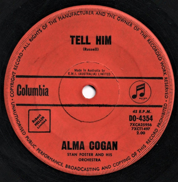 45cat - Alma Cogan - Fly Me To The Moon / Goodbye Joe - Columbia