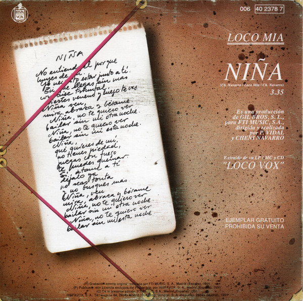 lataa albumi Loco Mia - Niña