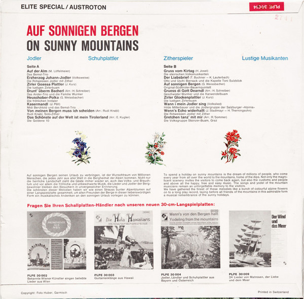 télécharger l'album Various - Auf Sonnigen Bergen