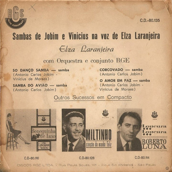 Album herunterladen Elza Laranjeira - Sambas De Jobim E Vinicius