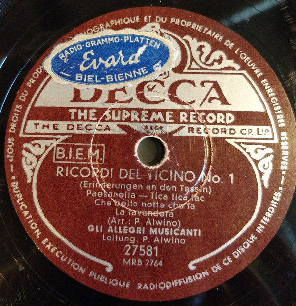 descargar álbum Gli Allegri Musicanti - Ricordi Del Ticino No 1 Erinnerungen An Den Tessin