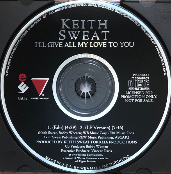 Keith Sweat – I'll Give All My Love To You (1990, Vinyl) - Discogs