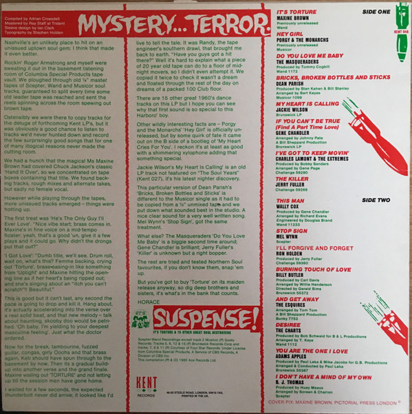 lataa albumi Various - MysteryTerrorSuspense Its Torture And 15 Other Great Soul Destroyers