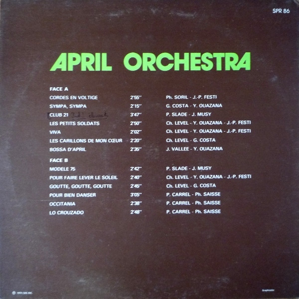 last ned album Unknown Artist - April Orchestra Musique Pour Radio TV Vol 1