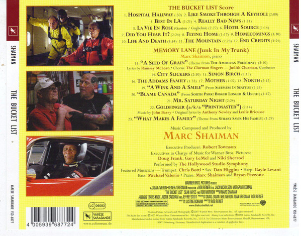 télécharger l'album Marc Shaiman - The Bucket List Original Motion Picture Soundtrack
