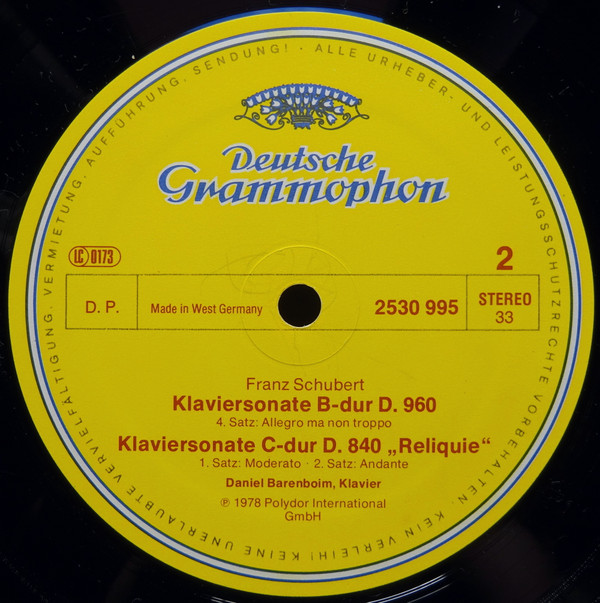 lataa albumi Franz Schubert Daniel Barenboim - Klaviersonaten Piano Piano Sonatas B dur D960 C dur D840
