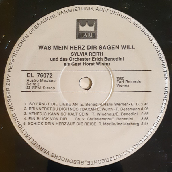 Album herunterladen Sylvia Reith, Orchester Erich Benedini - Was Mein Herz Dir Sagen Will