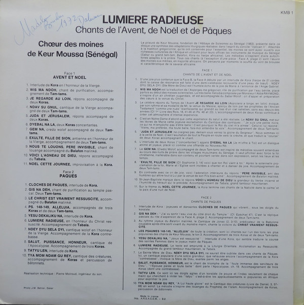 last ned album Moines Du Prieuré De Keur Moussa - Lumière Radieuse
