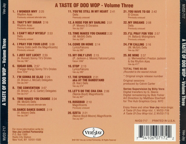 last ned album various - A Taste Of Doo Wop Volume Three