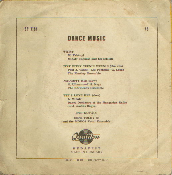 last ned album Kovács Erzsi, Toldy Mária & Módos Vokál - Dance Music