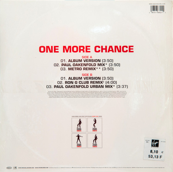 Michael Jackson – One More Chance (2003, Vinyl) - Discogs