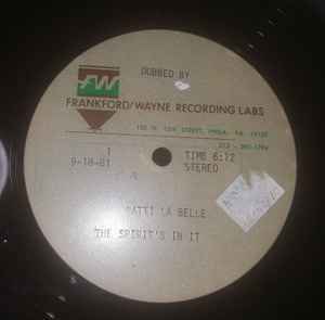 Patti La Belle – The Spirit's In It (1981, Acetate) - Discogs