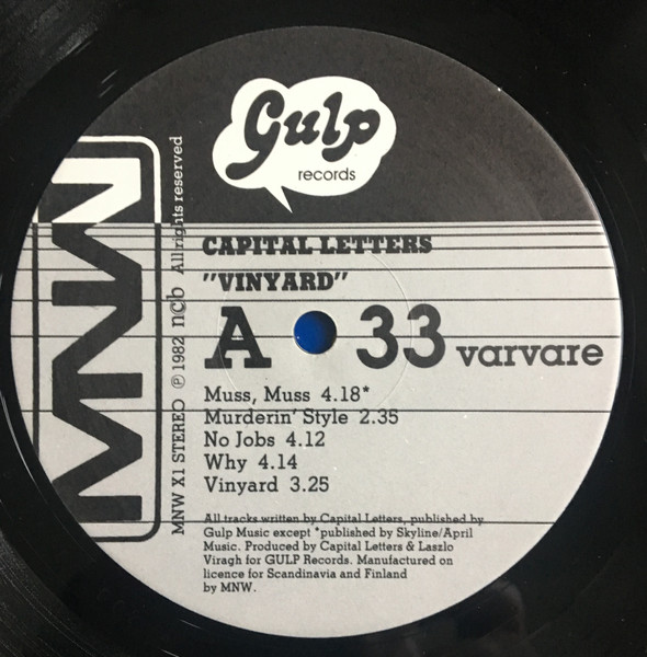 品質満点！ LETTERS CAPITOL / (ドイツ盤) VINYARD レゲエ