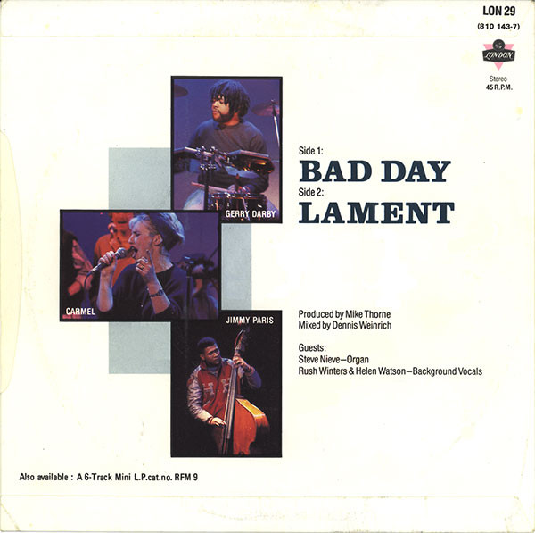 Carmel - Bad Day | London Records (LON 29) - 2