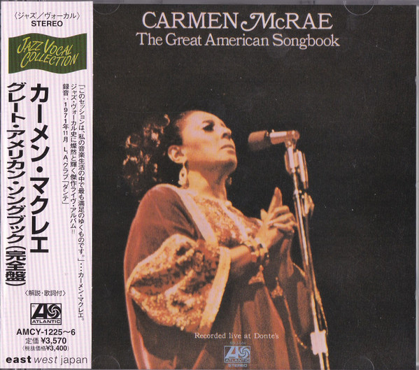 Carmen McRae – The Great American Songbook (1998, CD) - Discogs