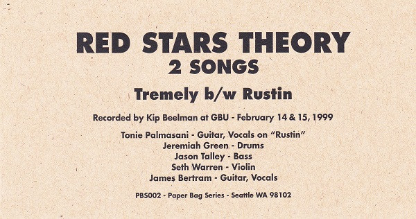 Red Stars Theory – 2 Songs (1999, Vinyl) - Discogs