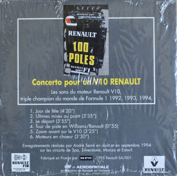 last ned album No Artist - Concerto Pour Un V10 Renault 100e Pole Position