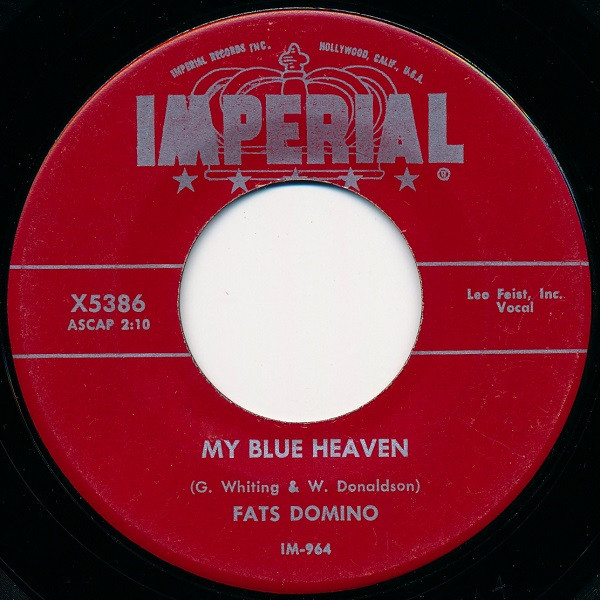 Fats Domino – My Blue Heaven / I'm In Love Again (1956, Vinyl 