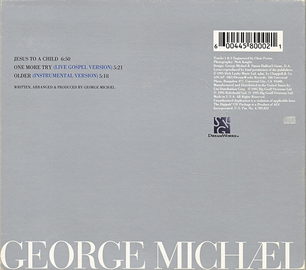 George Michael - Jesus To A Child | DreamWorks SKG Records (SKGDS-58000) - 2