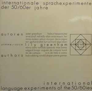 Lily Greenham - Internationale Sprachexperimente Der 50/60er Jahre / Tendentious Neo-Semantics 1970 In English album cover